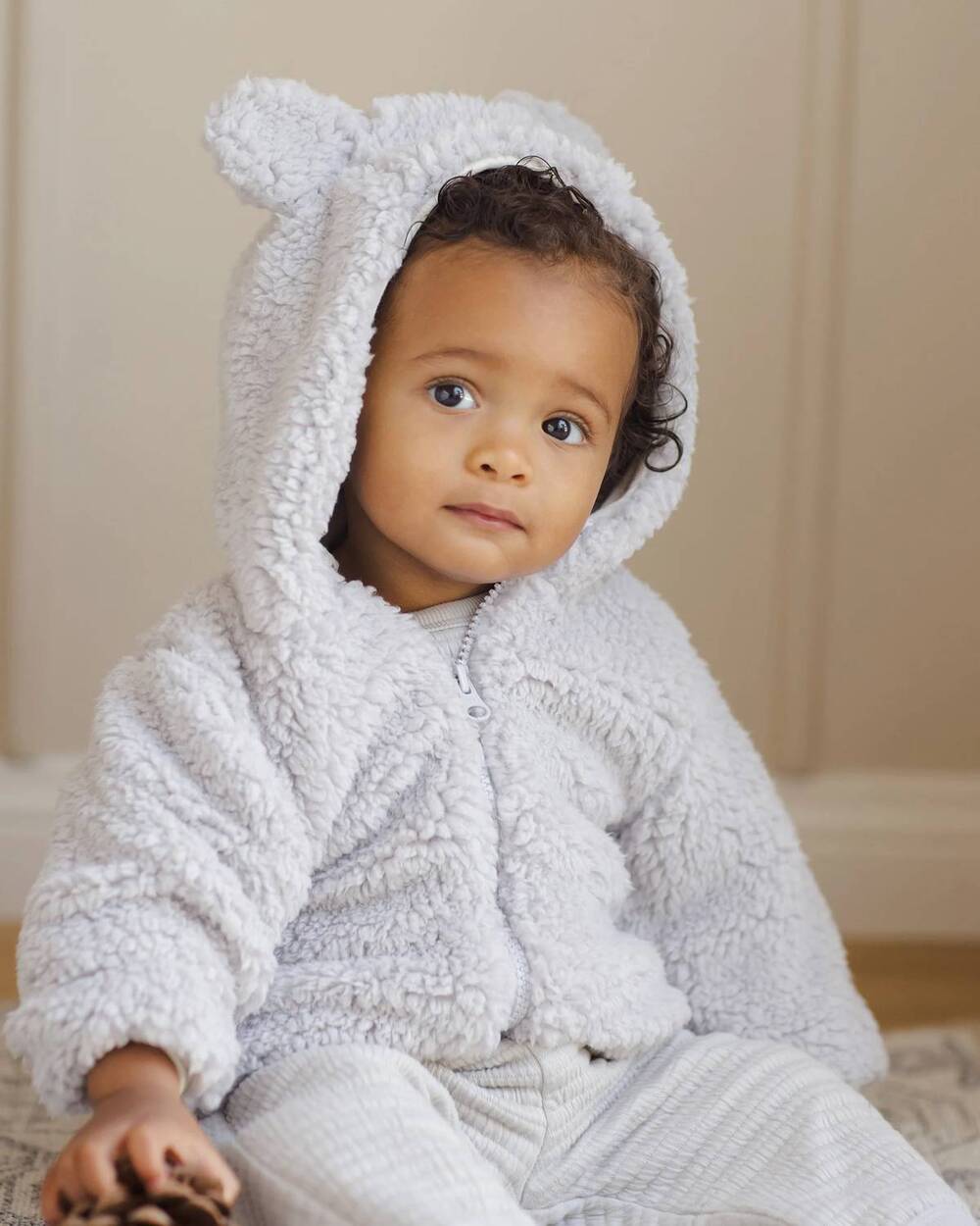 NEW QUINCY MAE boys bear jacket in frost